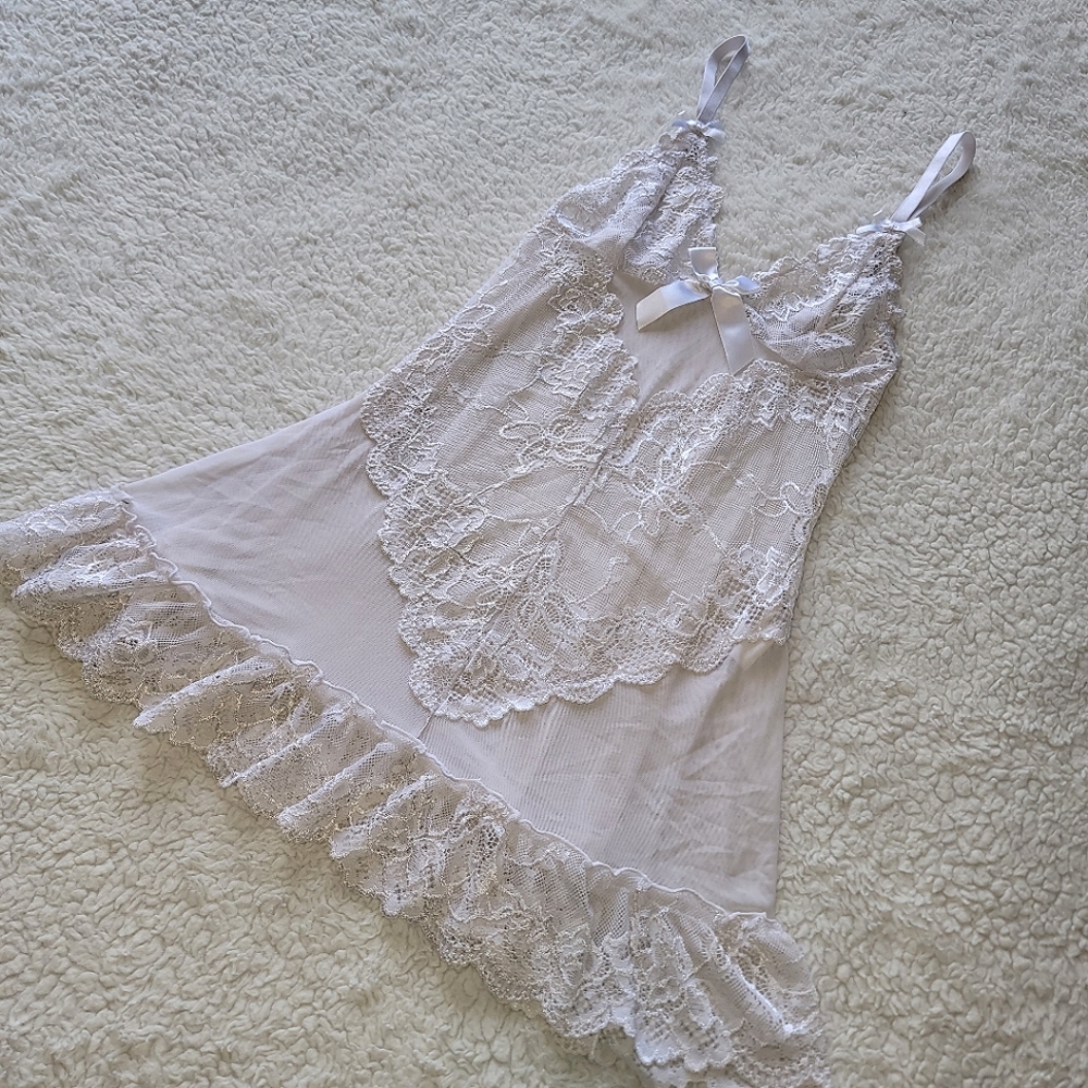 Sheer lace babydoll